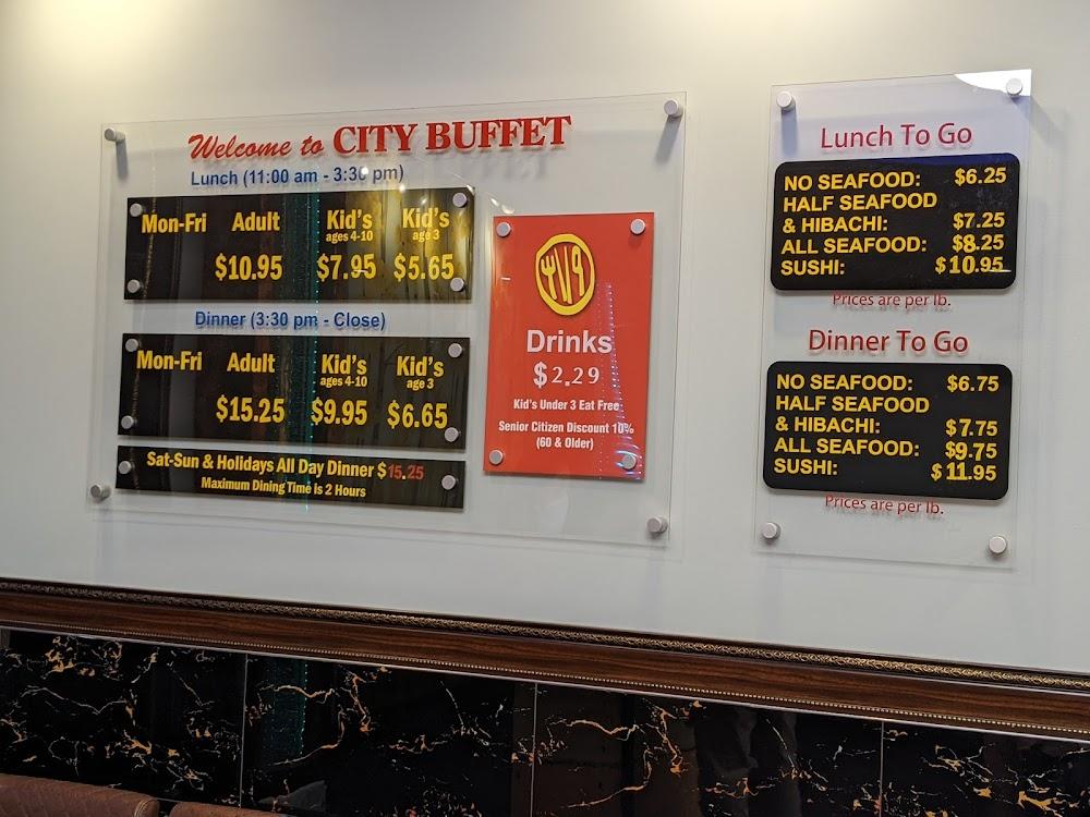 City Buffet Menu image 1